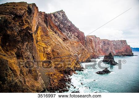 Madeira Island, Ponta do Furado cliff View Large Photo Image Stock Photo - Madeira Island, Ponta do Furado cliff. Fotosearch