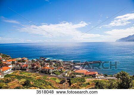 Madeira Island, Village of Seixal View Large Photo Image Stock Photo - Madeira Island, Village of Seixal. Fotosearch
