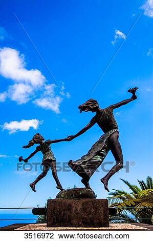 Madeira, Monte Palace Tropical Gardens statue of a mother and daughter View Large Photo Image Stock Image - Madeira, Monte Palace Tropical Gardens statue of a mother and daughter. Fotosearch