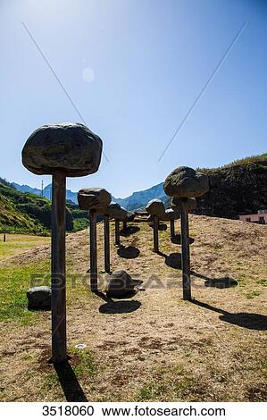 Madeira Sao Vicente, wooden pillar supports stones View Large Photo Image Stock Image - Madeira Sao Vicente, wooden pillar supports stones. Fotosearch