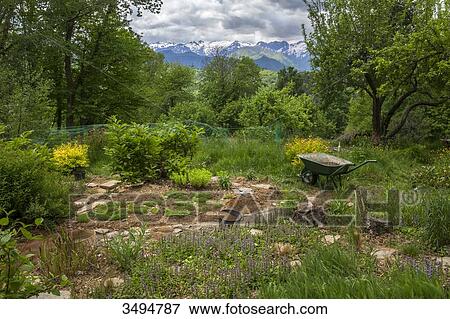 Making a gravel path in a garden View Large Photo Image Stock Photo - Making a gravel path in a garden. Fotosearch