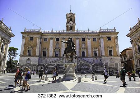 Marcus Aurelius Statue, Place du Capitole, Rome, Lazio, Italy View Large Photo Image Stock Image - Marcus Aurelius Statue, Place du Capitole, Rome, Lazio, Italy. Fotosearch