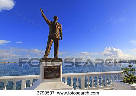 Mexico, Quintana Roo, Cozumel Island. San Miguel de Cozumel.. General Rafael Melgar statue. View Large Photo Image Stock Photo - Mexico, Quintana Roo, Cozumel Island. San Miguel de Cozumel.. General Rafael Melgar statue.. Fotosearch