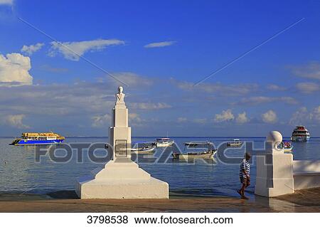 Mexico, Quintana Roo, Cozumel Island. San Miguel de Cozumel. Doctor Adolfo Rosado salas monument View Large Photo Image Stock Photo - Mexico, Quintana Roo, Cozumel Island. San Miguel de Cozumel. Doctor Adolfo Rosado salas monument. Fotosearch