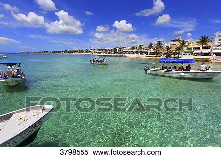 Mexico, Quintana Roo, Cozumel Island. San Miguel de Cozumel. View Large Photo Image Stock Photography - Mexico, Quintana Roo, Cozumel Island. San Miguel de Cozumel.. Fotosearch