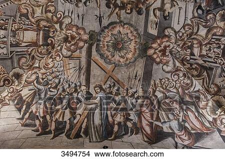 Mexico, State of Guanajuato, Baroque frescoes by Antonio Martinez de Pocasangre, sanctuary of Jesus Nazareno de Atotonilco, 18th century View Large Photo Image Picture - Mexico, State of Guanajuato, Baroque frescoes by Antonio Martinez de Pocasangre, sanctuary of Jesus Nazareno de Atotonilco, 18th century. Fotosearch