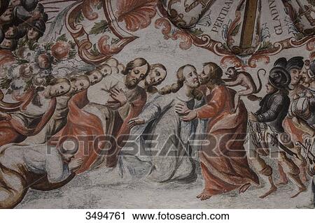 Mexico, State of Guanajuato, Baroque frescoes by Antonio Martinez de Pocasangre, sanctuary of Jesus Nazareno de Atotonilco, 18th century View Large Photo Image Stock Image - Mexico, State of Guanajuato, Baroque frescoes by Antonio Martinez de Pocasangre, sanctuary of Jesus Nazareno de Atotonilco, 18th century. Fotosearch