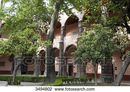 Mexico, State of Guanajuato, San Miguel de Allende, Patio of the Cultural Center El Nicromante View Large Photo Image Stock Image - Mexico, State of Guanajuato, San Miguel de Allende, Patio of the Cultural Center El Nicromante. Fotosearch