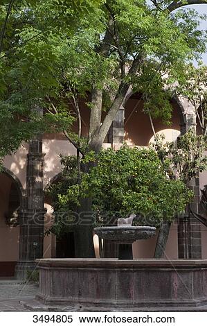 Mexico, State of Guanajuato, San Miguel de Allende, Patio of the Cultural Center El Nicromante View Large Photo Image Stock Photography - Mexico, State of Guanajuato, San Miguel de Allende, Patio of the Cultural Center El Nicromante. Fotosearch