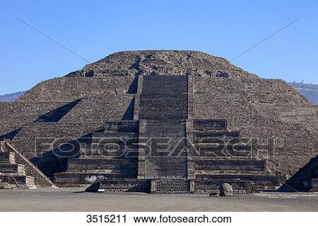 Mexico, State of Mexico. Pyramid of the Moon, pre-Columbian archaeological Teotihuacan, 200 BC, UNESCO World Heritage Site. View Large Photo Image Stock Image - Mexico, State of Mexico. Pyramid of the Moon, pre-Columbian archaeological Teotihuacan, 200 BC, UNESCO World Heritage Site.. Fotosearch