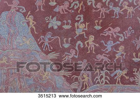 Mexico, State of Mexico, Teotihuacan archaeological pre-Columbian. 200 BC, UNESCO World Heritage Site. Frescoes of the Palacio de Tepantitla View Large Photo Image Stock Image - Mexico, State of Mexico, Teotihuacan archaeological pre-Columbian. 200 BC, UNESCO World Heritage Site. Frescoes of the Palacio de Tepantitla. Fotosearch