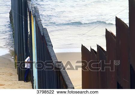 Mexico. Tijuana. Wall on thebeach between Tijuan and San Diego. View Large Photo Image Stock Image - Mexico. Tijuana. Wall on thebeach between Tijuan and San Diego.. Fotosearch