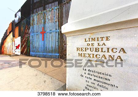 Mexico. Tijuana. Wall on thebeach between Tijuan and San Diego. View Large Photo Image Stock Photo - Mexico. Tijuana. Wall on thebeach between Tijuan and San Diego.. Fotosearch