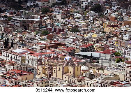 Picture - Mexico, Zacatecas state, Zacatecas, General view of Zacatecas from the Cerro de la Bufa, Unesco World Heritage. Fotosearch
