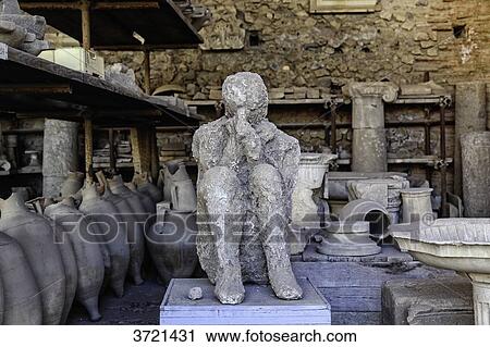 Molded body of a plaster capita death in Pompeii, Campania, Italy View Large Photo Image Stock Image - Molded body of a plaster capita death in Pompeii, Campania, Italy. Fotosearch