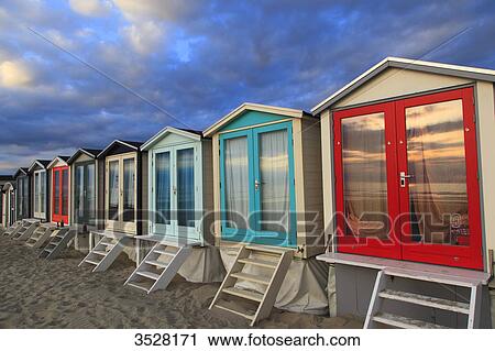 Nederlands. North Holland. Wijk aan Zee. Beach huts. View Large Photo Image Stock Image - Nederlands. North Holland. Wijk aan Zee. Beach huts.. Fotosearch