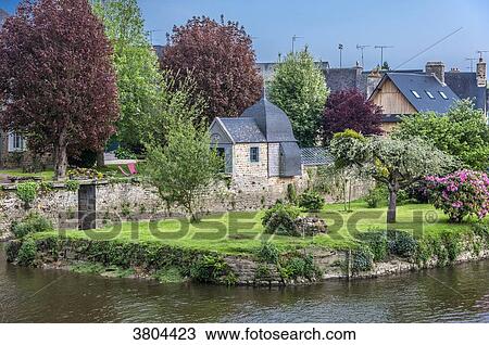 Normandy, Ducey les Cheris, houses on the bank of the River Selune View Large Photo Image Stock Image - Normandy, Ducey les Cheris, houses on the bank of the River Selune. Fotosearch