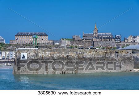 Normandy, Manche, Granville, the exit of the port View Large Photo Image Stock Image - Normandy, Manche, Granville, the exit of the port. Fotosearch