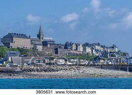 Normandy, Manche, Granville way from the exit of the port View Large Photo Image Stock Image - Normandy, Manche, Granville way from the exit of the port. Fotosearch