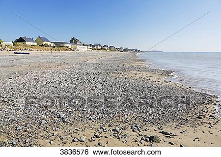 Normandy. Manche. Saint-Pair. The beach. View Large Photo Image Stock Photograph - Normandy. Manche. Saint-Pair. The beach.. Fotosearch