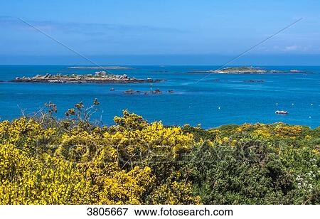 Stock Photo - Normandy, Manche, the Chausey archipelago. Fotosearch