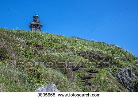 Normandy, Manche, the Grande Ile Chausey, lighthouse View Large Photo Image Stock Photo - Normandy, Manche, the Grande Ile Chausey, lighthouse. Fotosearch