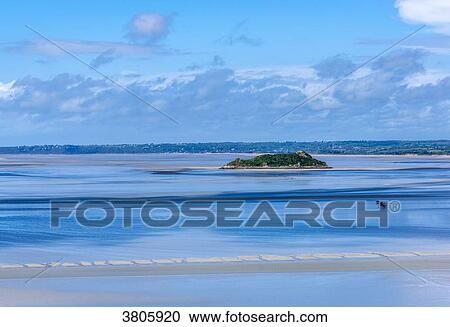 Normandy, view on the bay from the Mont Saint Michel (UNESCO World Heritage) (on the way to Santiago de Compostela) View Large Photo Image Stock Image - Normandy, view on the bay from the Mont Saint Michel (UNESCO World Heritage) (on the way to Santiago de Compostela). Fotosearch