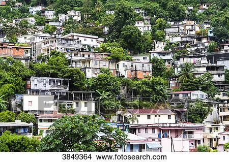 Northern quarter, houses on stilts, Fort-de-France, Martinique View Large Photo Image Picture - Northern quarter, houses on stilts, Fort-de-France, Martinique. Fotosearch