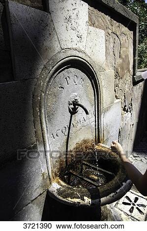 Old drinking fountain in the street, Rome, Lazio, Italy View Large Photo Image Stock Image - Old drinking fountain in the street, Rome, Lazio, Italy. Fotosearch