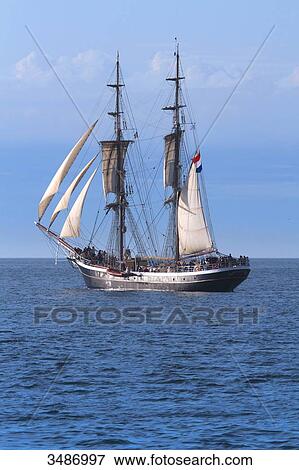 Stock Photo - Old sailing ship. The Morgenster, drifter.. Fotosearch