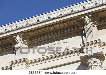 Paris, 1st arrondissement. Facade of the Palais de Justice in Paris. Statues. View Large Photo Image Picture - Paris, 1st arrondissement. Facade of the Palais de Justice in Paris. Statues.. Fotosearch