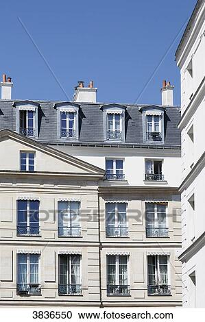 Paris, 1st arrondissement, rue de la Ferronnerie. Facade of residential buildings. View Large Photo Image Stock Image - Paris, 1st arrondissement, rue de la Ferronnerie. Facade of residential buildings.. Fotosearch