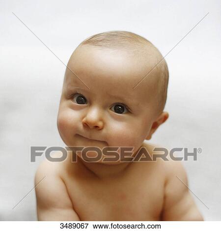 Portrait of a 8 months baby boy View Large Photo Image Stock Photo - Portrait of a 8 months baby boy. Fotosearch