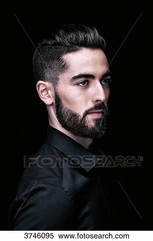 Portrait of a young man in profile View Large Photo Image Stock Photography - Portrait of a young man in profile. Fotosearch