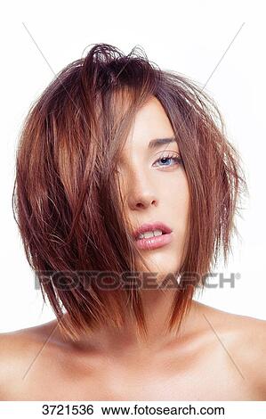 Portrait of a young woman in profile, sensual look, wearing a fuzzy square View Large Photo Image Stock Photograph - Portrait of a young woman in profile, sensual look, wearing a fuzzy square. Fotosearch