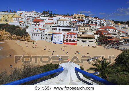 Portugal Algarve, Carvoeiro. View Large Photo Image Stock Photo - Portugal Algarve, Carvoeiro.. Fotosearch
