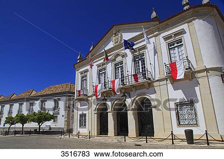 Stock Image - Portugal, Algarve. Faro. City hall.. Fotosearch
