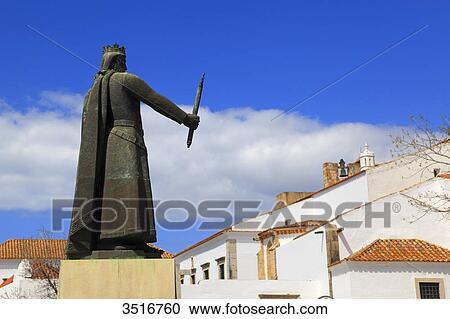 Portugal, Algarve. Faro. Don Alfonso III statue. View Large Photo Image Stock Image - Portugal, Algarve. Faro. Don Alfonso III statue.. Fotosearch
