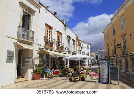 Portugal, Algarve. Faro. Pedestrian area in the city center View Large Photo Image Stock Image - Portugal, Algarve. Faro. Pedestrian area in the city center. Fotosearch