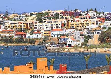 Portugal, Algarve, Ferragudo. View Large Photo Image Stock Image - Portugal, Algarve, Ferragudo.. Fotosearch