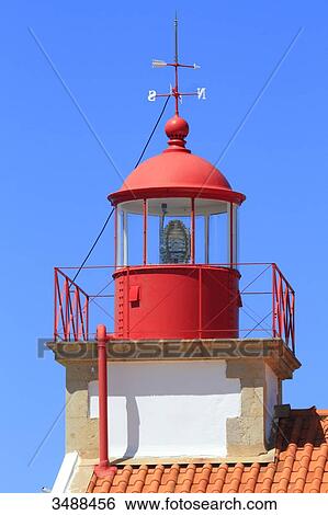 Stock Photograph - Portugal, Algarve, Ferragudo. Lighthouse.. Fotosearch