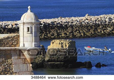 Portugal, Algarve, Lagos. Ponta Bandeira Fort View Large Photo Image Picture - Portugal, Algarve, Lagos. Ponta Bandeira Fort. Fotosearch