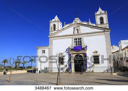 Portugal, Algarve, Lagos. Santa Maria Church (16th century) View Large Photo Image Stock Photo - Portugal, Algarve, Lagos. Santa Maria Church (16th century). Fotosearch