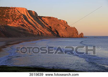 Stock Photo - Portugal Algarve, Luz. The beach.. Fotosearch
