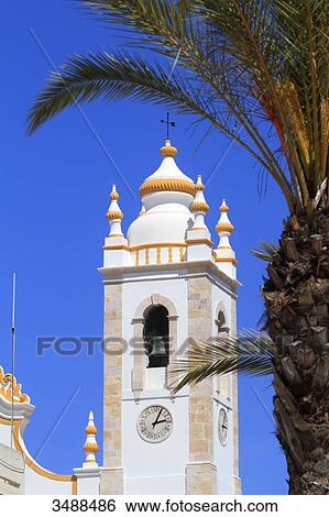 Portugal, Algarve, Portimao. Igreja de Nossa Senhora da Conceiao. View Large Photo Image Stock Photograph - Portugal, Algarve, Portimao. Igreja de Nossa Senhora da Conceiao.. Fotosearch