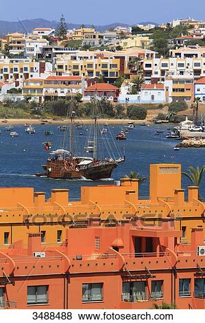 Portugal, Algarve, Portimao. View Large Photo Image Stock Photo - Portugal, Algarve, Portimao.. Fotosearch