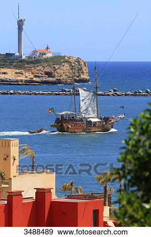 Portugal, Algarve, Portimao. View Large Photo Image Stock Photo - Portugal, Algarve, Portimao.. Fotosearch