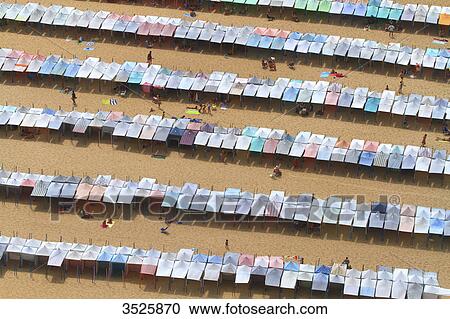 Portugal, Nazare. Nazare beach and its beach tents. View Large Photo Image Stock Image - Portugal, Nazare. Nazare beach and its beach tents.. Fotosearch