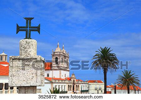 Portugal, Nazare. Nossa Senhora da Nazare. View Large Photo Image Stock Image - Portugal, Nazare. Nossa Senhora da Nazare.. Fotosearch