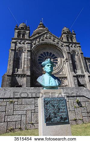 Portugal, Viano do Castelo. Basilica de Santa Luzia. View Large Photo Image Picture - Portugal, Viano do Castelo. Basilica de Santa Luzia.. Fotosearch